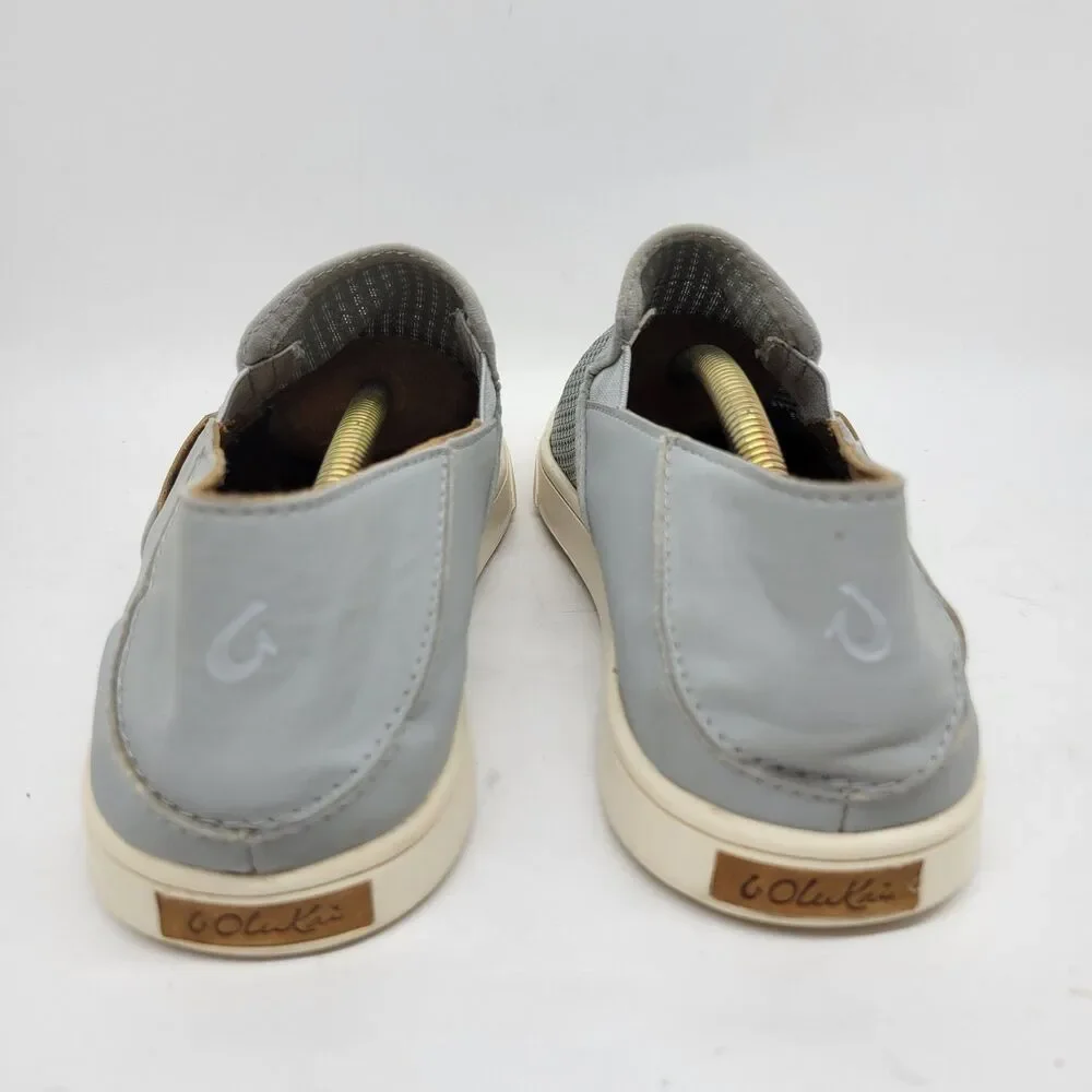 Olukai Pehuea Women’s Size 8 Gray Slip On Sneakers Loafers